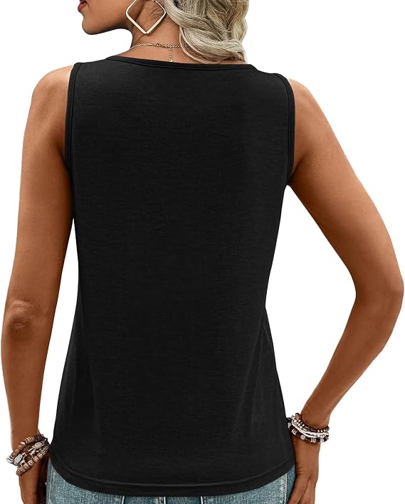 Keyhole Ring Cutout Tank Top